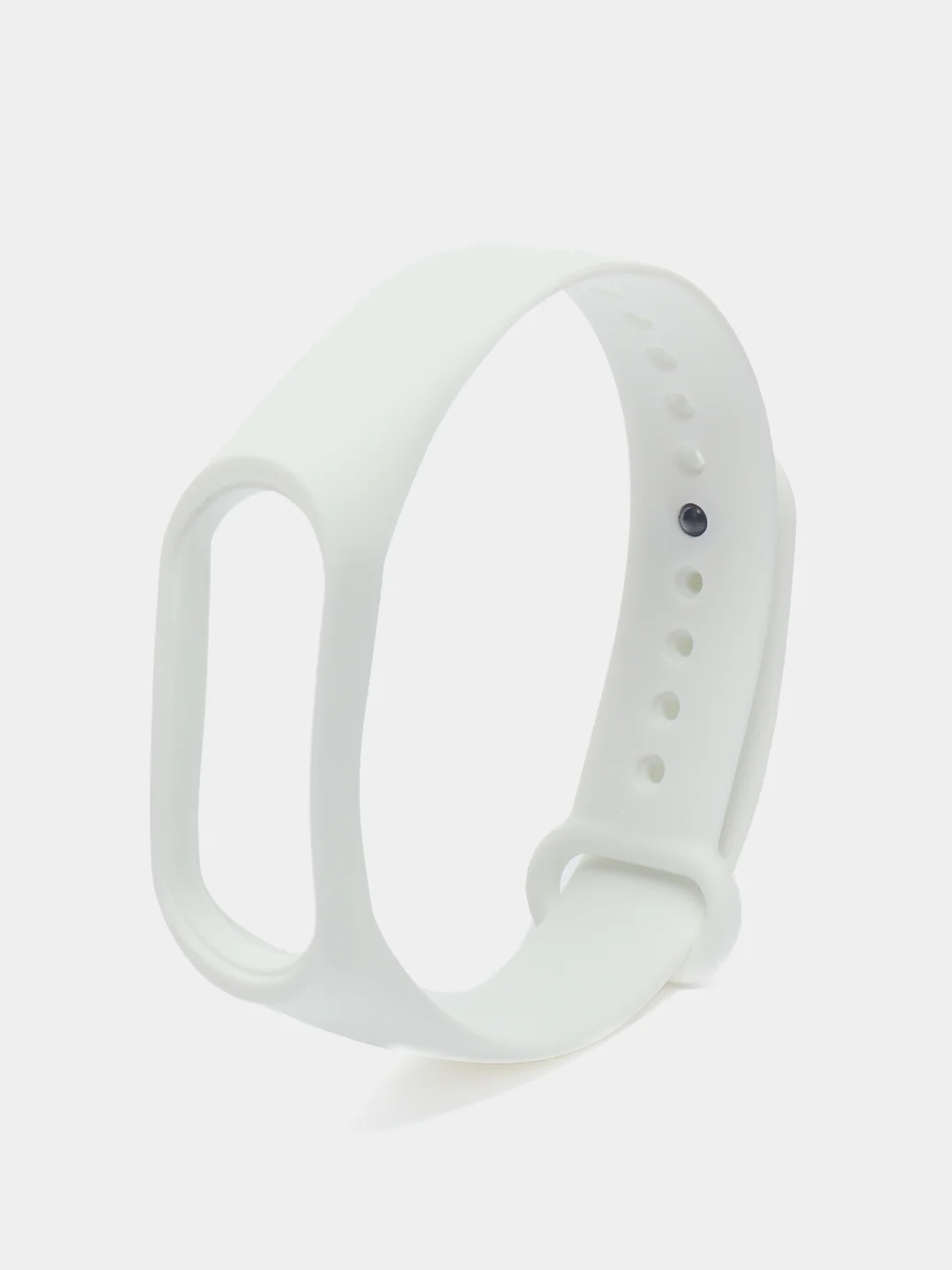 Белый силиконовый ремешок для фитнес браслета Xiaomi Mi Band 4, Mi Band 3
