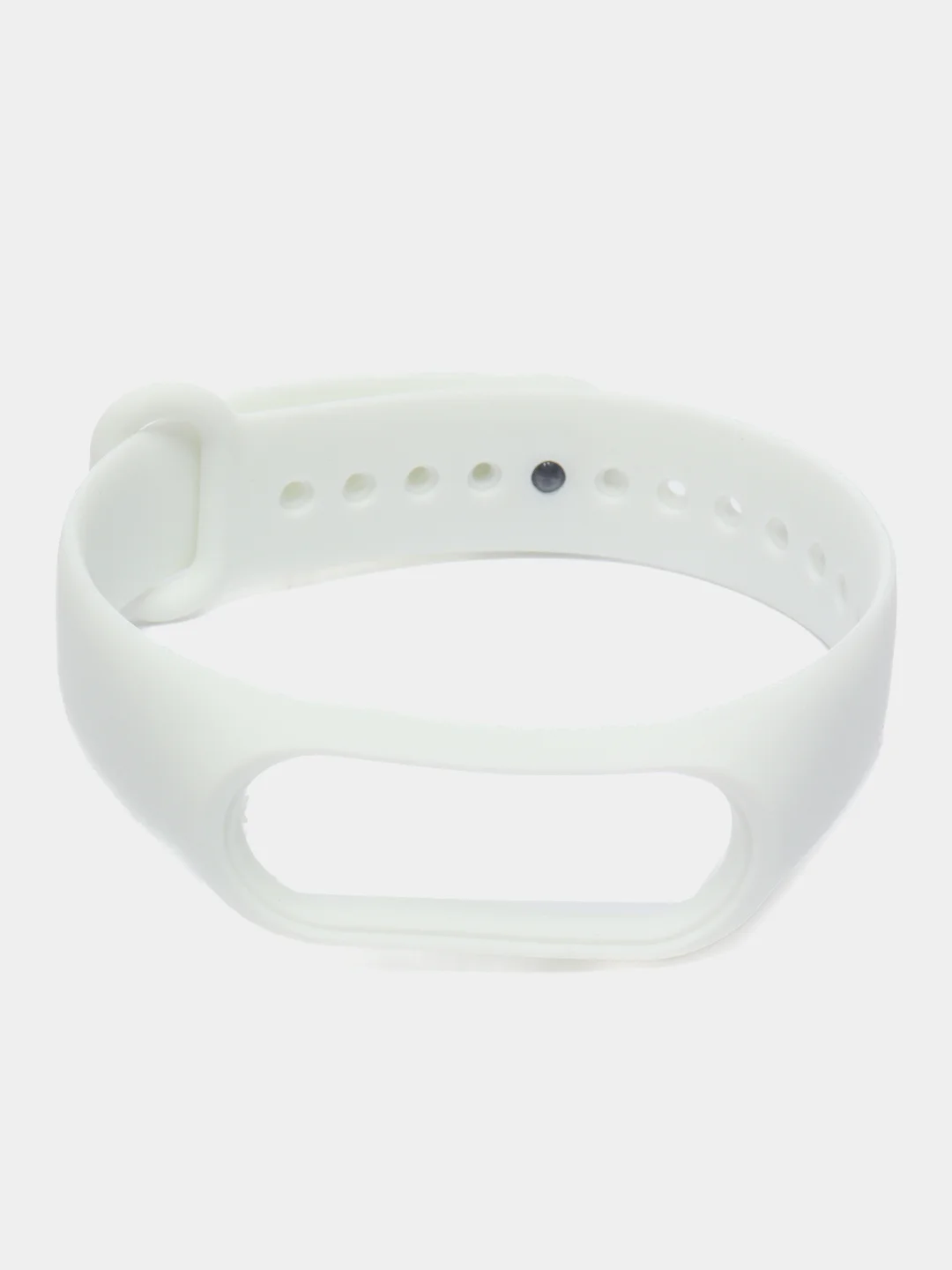 Белый силиконовый ремешок для фитнес браслета Xiaomi Mi Band 4, Mi Band 3