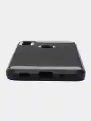 Черный чехол Samsung M11 со вставками под карбон