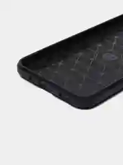Черный чехол Samsung M11 со вставками под карбон
