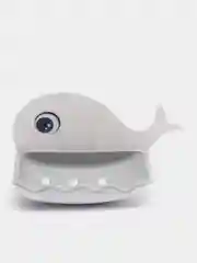 Серый меланж мыльница со сливом "Кит", 4 цвета