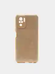 Золотой чехол Xiaomi Redmi Note 10 / Redmi Note 10S / Poco M5s блестящий с защитой камеры