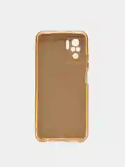 Золотой чехол Xiaomi Redmi Note 10 / Redmi Note 10S / Poco M5s блестящий с защитой камеры