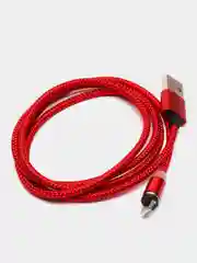 Вишнёвый магнитный кабель для зарядки Micro USB, Type C, Lightning