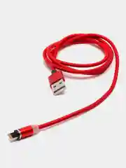 Вишнёвый магнитный кабель для зарядки Micro USB, Type C, Lightning