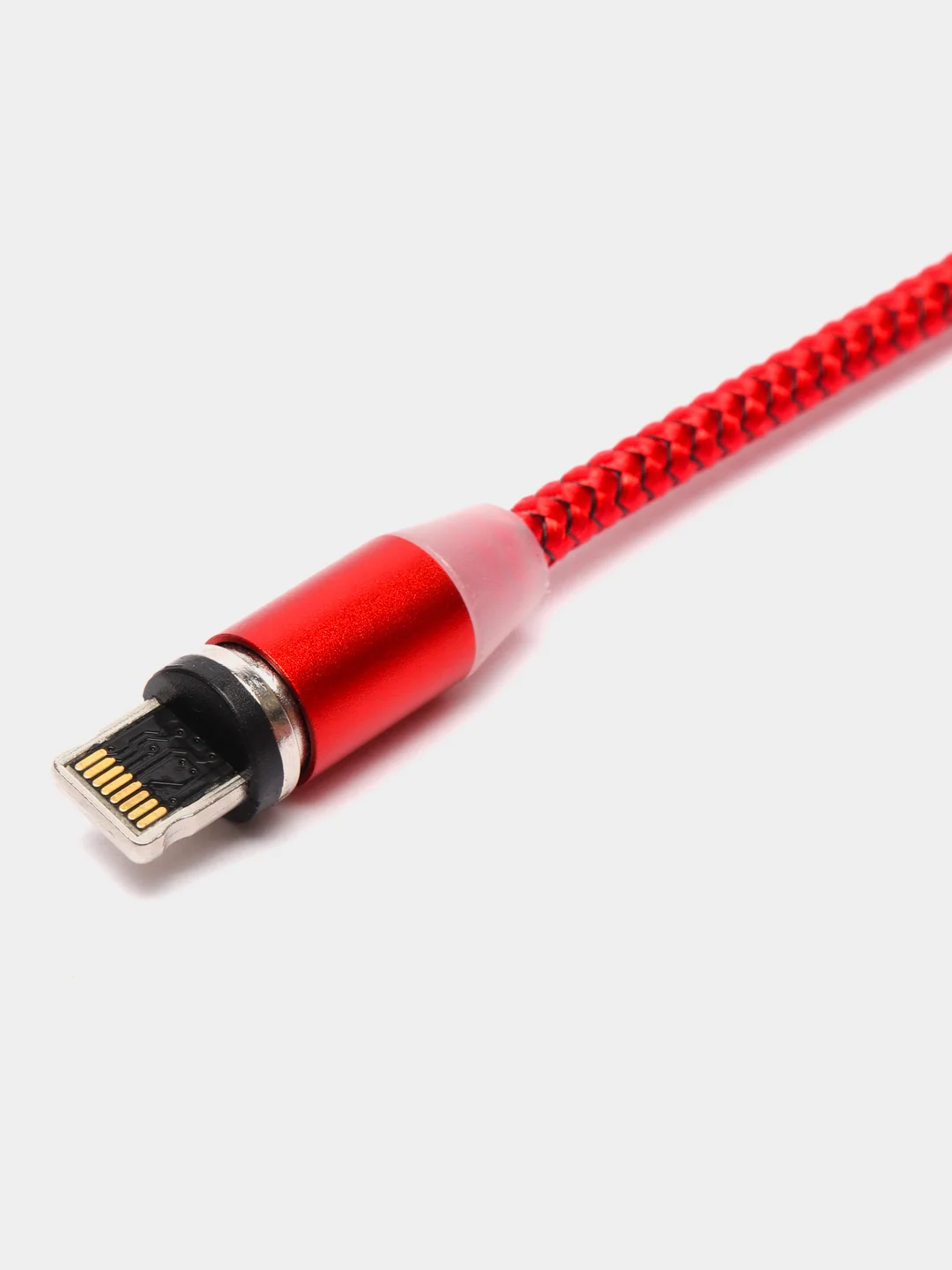Вишнёвый магнитный кабель для зарядки Micro USB, Type C, Lightning