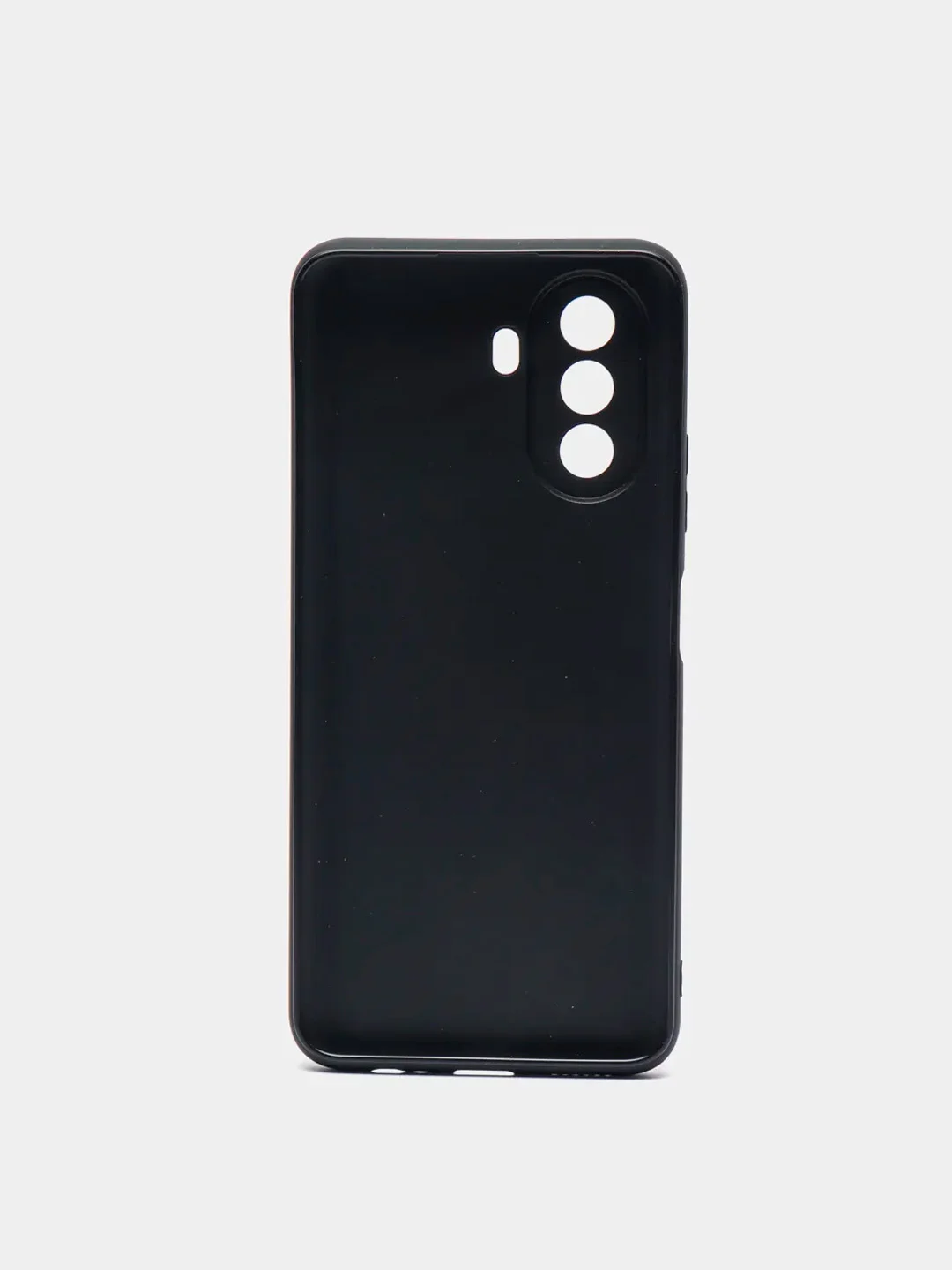 Черный силиконовый чехол BROSCORP для Huawei Nova Y70, Y70 Plus, Y71 матовый с защитой камер
