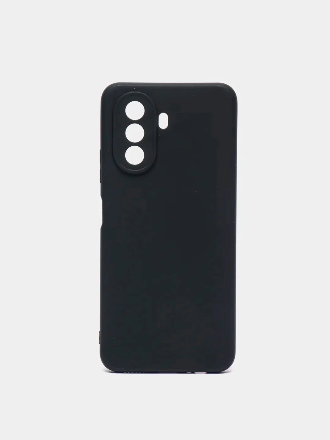 Черный силиконовый чехол BROSCORP для Huawei Nova Y70, Y70 Plus, Y71 матовый с защитой камер