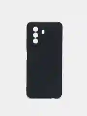 Черный силиконовый чехол BROSCORP для Huawei Nova Y70, Y70 Plus, Y71 матовый с защитой камер