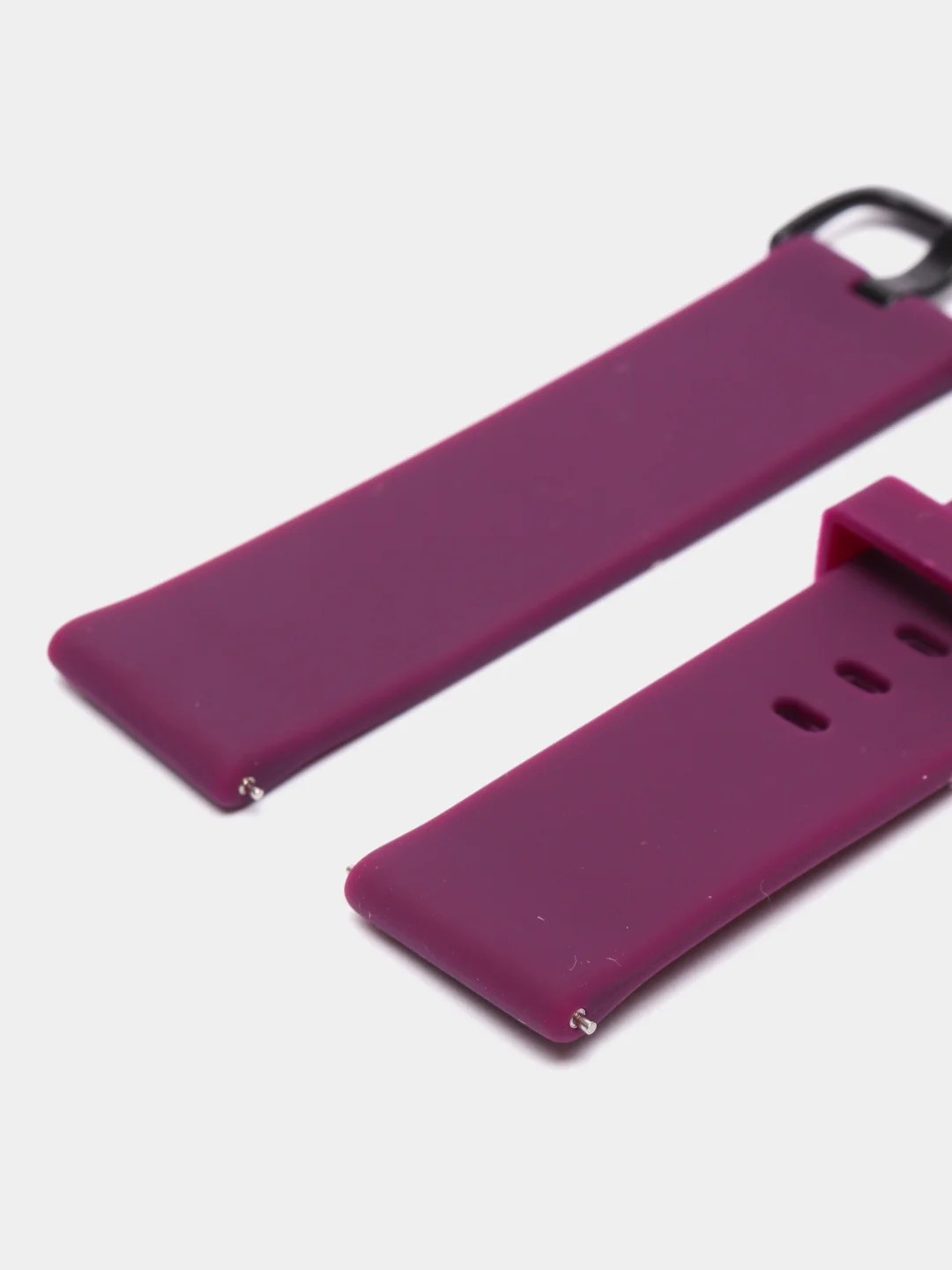 Фиолетовый силиконовый ремешок для Xiaomi Amazfit Bip/ Samsung/Huawei, 20 мм, с кнопкой Универсальный