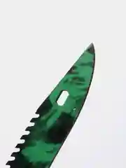 Зеленый деревянный игрушечный штык-нож лак "М9" "Градиент Изумруд" Кс го / CS GO