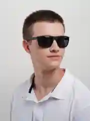 Угольный мужские солнцезащитные очки, квадратные, литые носоупоры