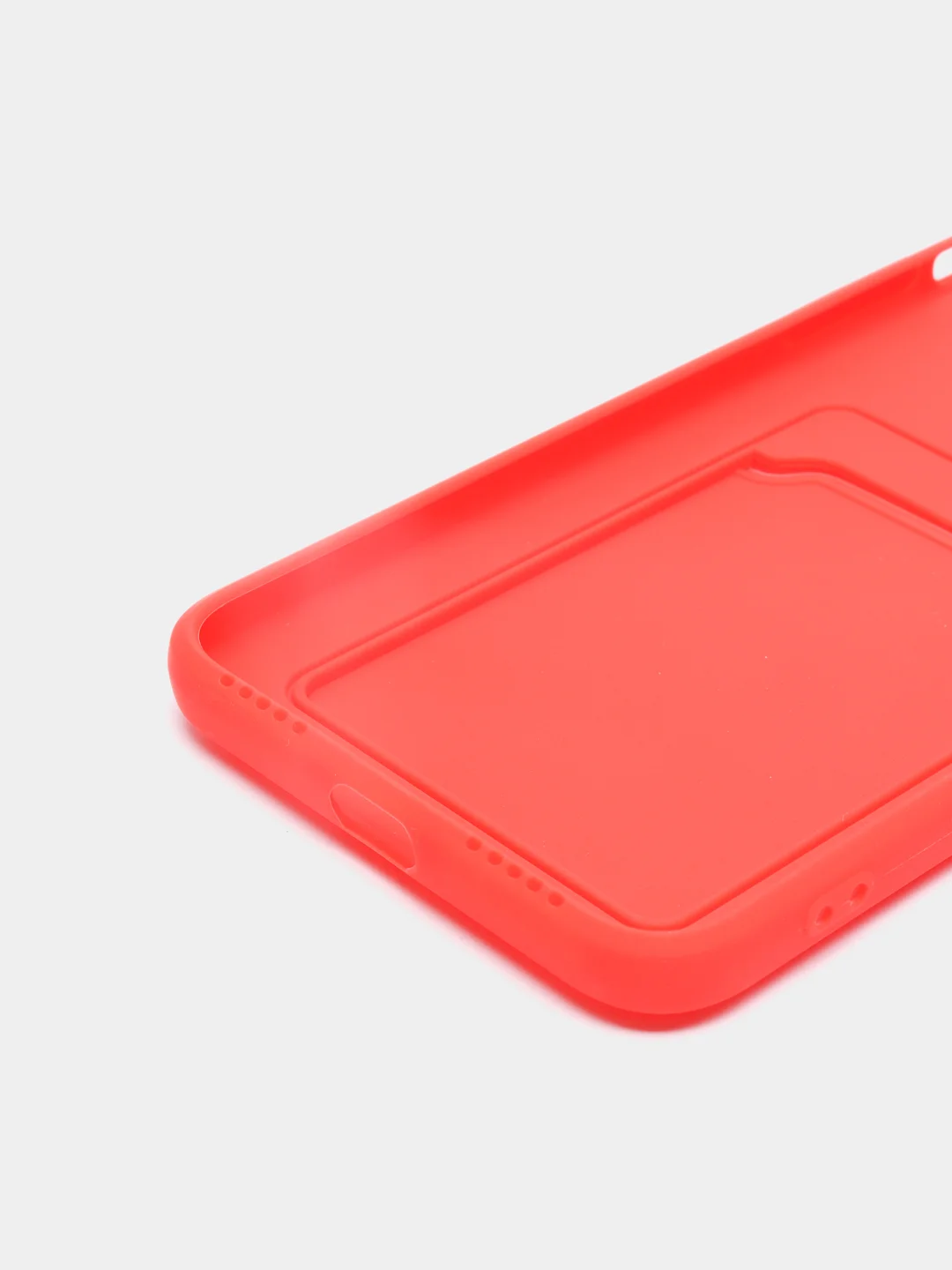 Красный чехол для iPhone 11, 12, 13, Pro, Max, 7, 8, Plus, с карманом для карт, защита камеры