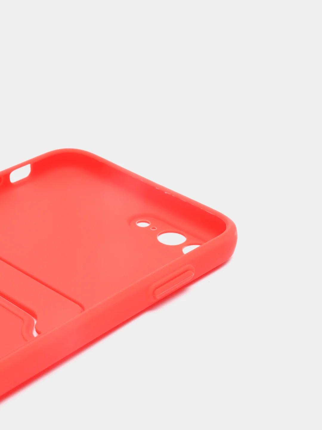 Красный чехол для iPhone 11, 12, 13, Pro, Max, 7, 8, Plus, с карманом для карт, защита камеры