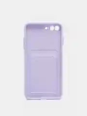 Лавандовый чехол для iPhone 11, 12, 13, Pro, Max, 7, 8, Plus, с карманом для карт, защита камеры