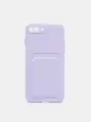 Лавандовый чехол для iPhone 11, 12, 13, Pro, Max, 7, 8, Plus, с карманом для карт, защита камеры