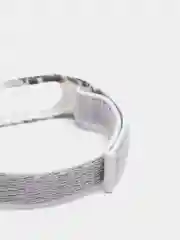 Белый ремешок нейлоновый для Xiaomi mi band 3, 4, 5, 6 на липучке