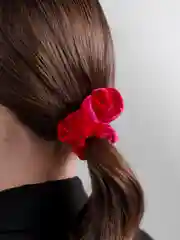 Розовый шелковая резинка из 100% натурального шелка