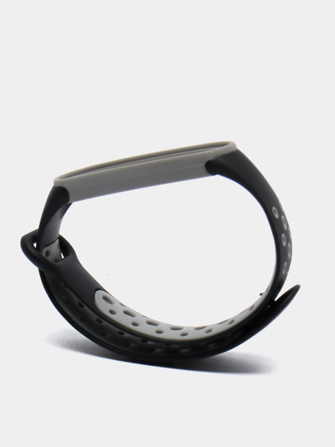 Серый ремешок для Xiaomi Mi Band 5 / 6 / 7 cиликоновый спортивный (Сяоми ми бенд))