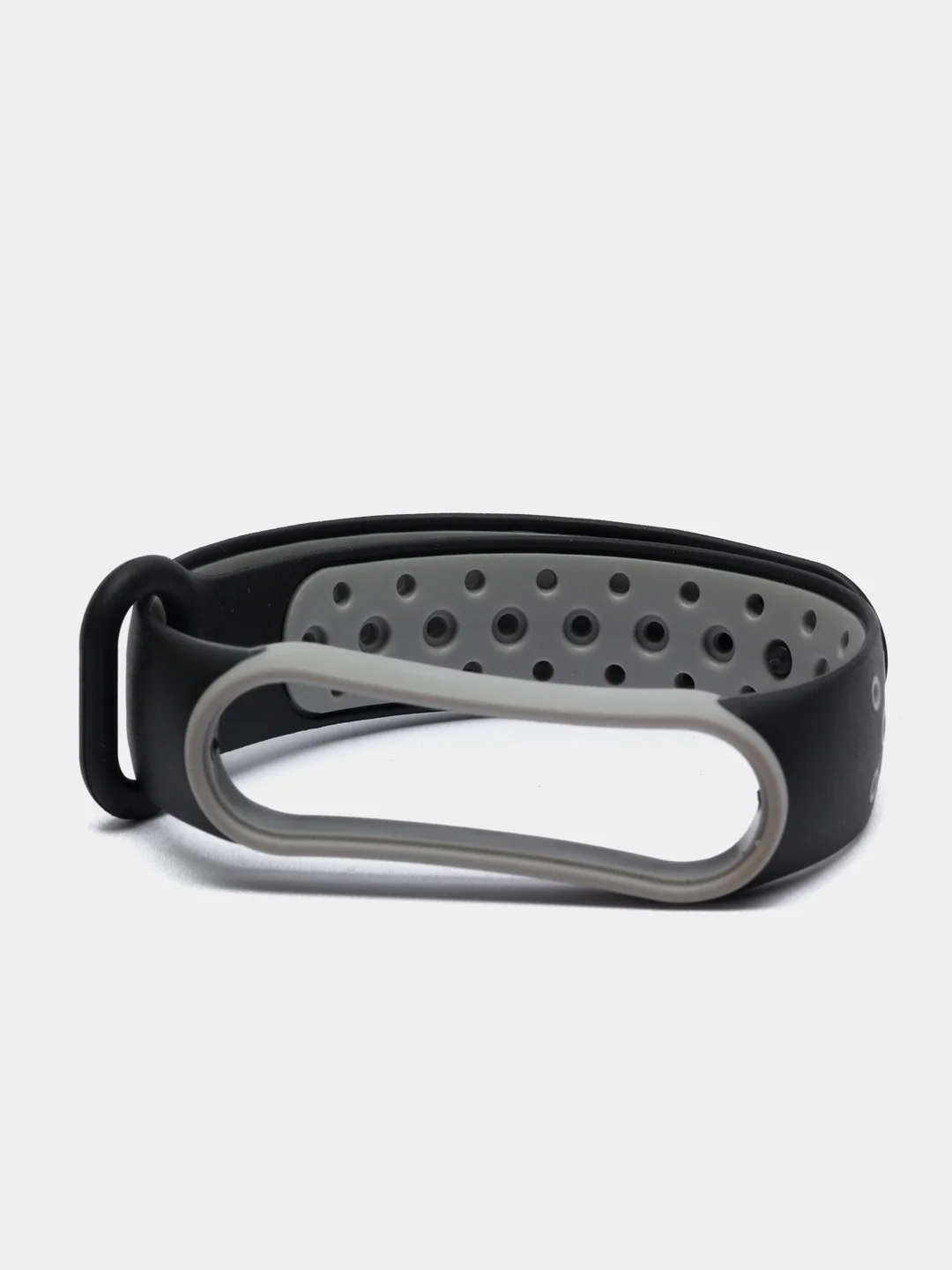 Серый ремешок для Xiaomi Mi Band 5 / 6 / 7 cиликоновый спортивный (Сяоми ми бенд))