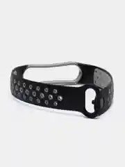 Серый ремешок для Xiaomi Mi Band 5 / 6 / 7 cиликоновый спортивный (Сяоми ми бенд))