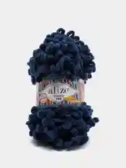 Синий меланж puffy Fine Alize пряжа маленькими петельками