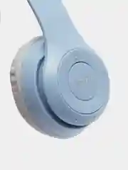 Голубой беспроводные детские Bluetooth-наушники P47M, со светящимися кошачьими ушками
