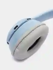 Голубой беспроводные детские Bluetooth-наушники P47M, со светящимися кошачьими ушками