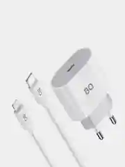 Белый зарядное устройство BQ с кабелем Lightning, 20 Вт