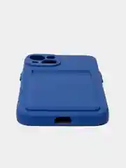 Индиго чехол для iPhone 11, 12, 13, Pro, Max, 7, 8, Plus, с карманом для карт, защита камеры
