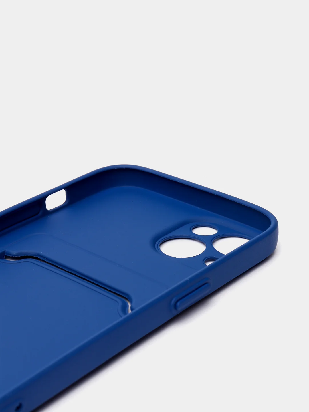 Индиго чехол для iPhone 11, 12, 13, Pro, Max, 7, 8, Plus, с карманом для карт, защита камеры