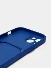 Индиго чехол для iPhone 11, 12, 13, Pro, Max, 7, 8, Plus, с карманом для карт, защита камеры