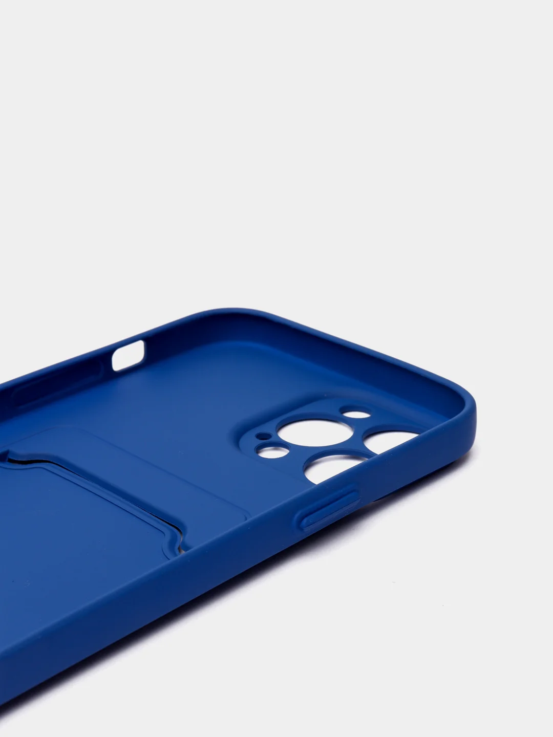 Индиго чехол для iPhone 11, 12, 13, Pro, Max, 7, 8, Plus, с карманом для карт, защита камеры