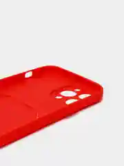 Красный чехол для iPhone 11, 12, 13, Pro, Max, 7, 8, Plus, с карманом для карт, защита камеры
