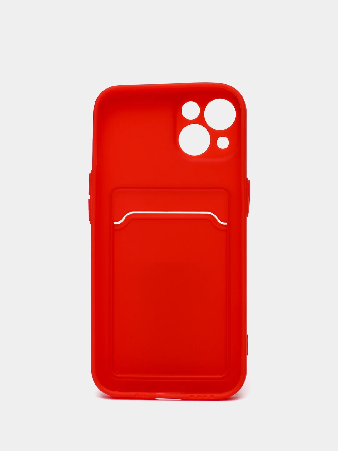 Красный чехол для iPhone 11, 12, 13, Pro, Max, 7, 8, Plus, с карманом для карт, защита камеры