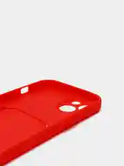 Красный чехол для iPhone 11, 12, 13, Pro, Max, 7, 8, Plus, с карманом для карт, защита камеры