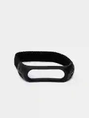 Черный плетеный нейлоновый ремешок / монобраслет для Xiaomi Mi Band 3, 4, 5 и 6