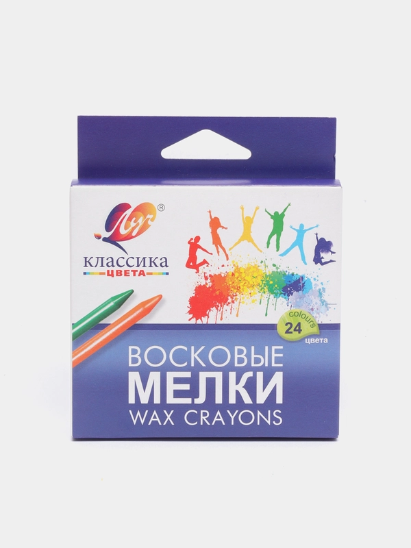 Восковые карандаши "Классика", 24 цвета, круглые