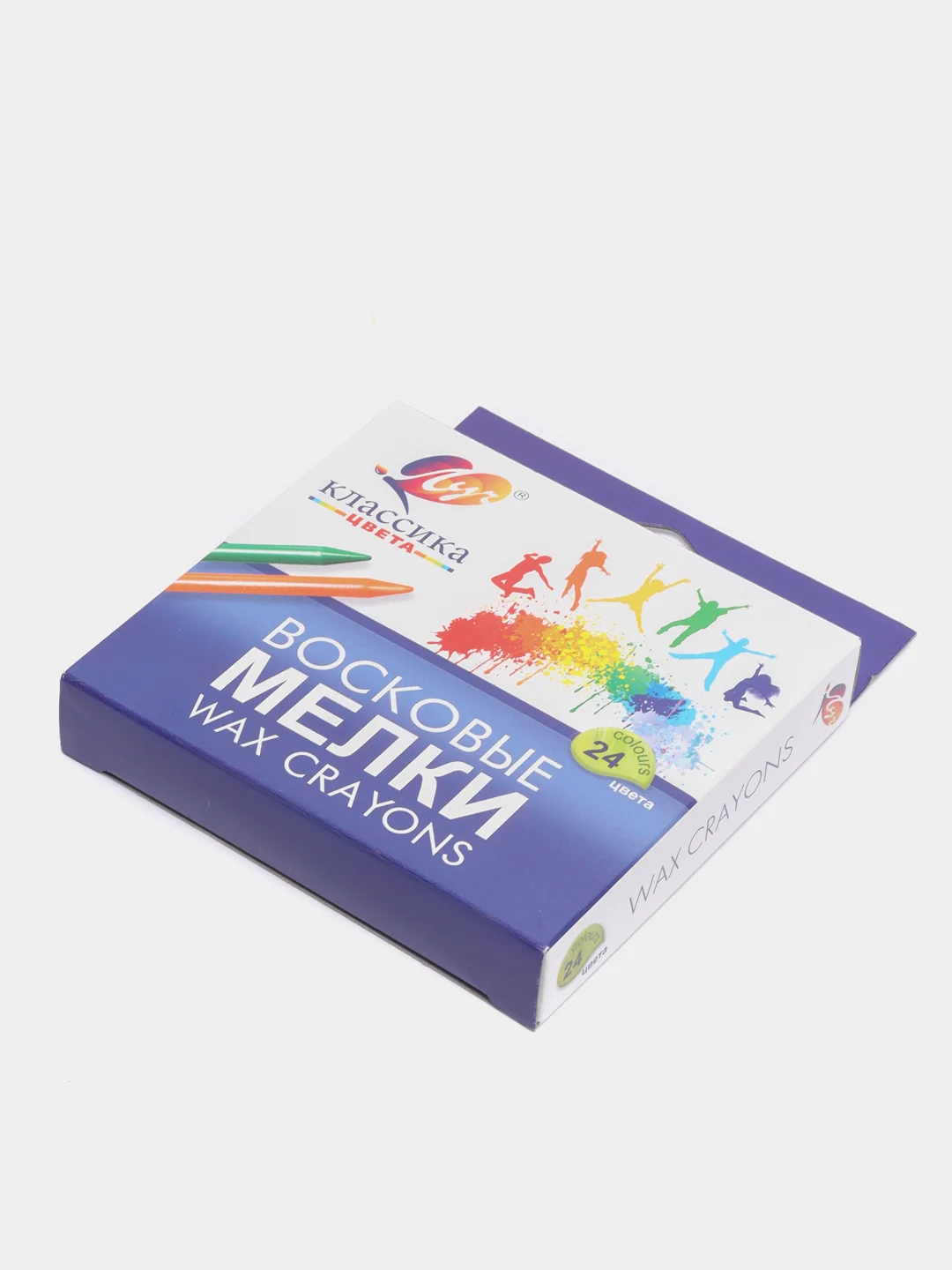 Восковые карандаши "Классика", 24 цвета, круглые