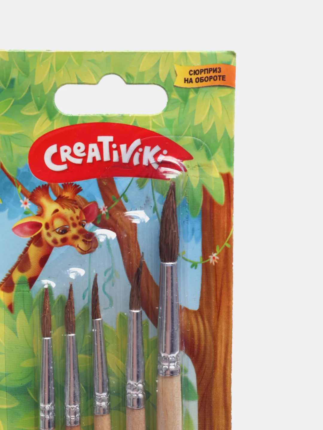 Набор кистей для рисования Creativiki "Пони", 5 штук
