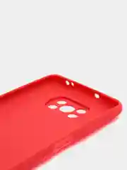 Красный чехол для Poco X3, матовый, силикон