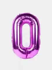 Фуксия воздушный шар "Цифра 0" фуксия 100 см