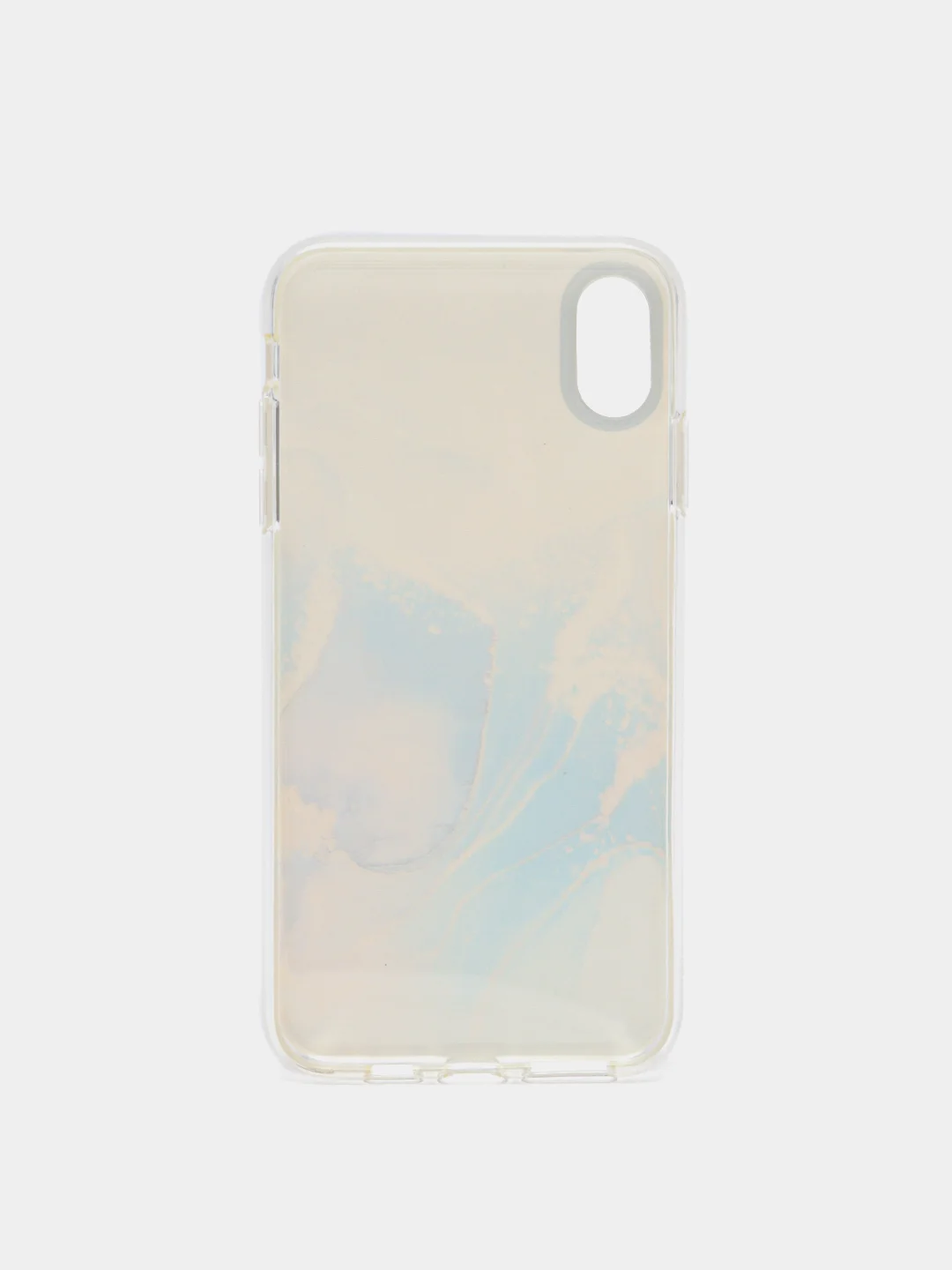 Голубой чехол для iPhone Xs Max "Акварель"