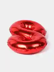 Красный воздушный шар "Цифра 8" красный 100 см