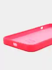 Вишнёвый чехол Silicone Case для iPhone 13 Pro, с защитой камеры, закрытый низ