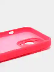 Вишнёвый чехол Silicone Case для iPhone 13 Pro, с защитой камеры, закрытый низ