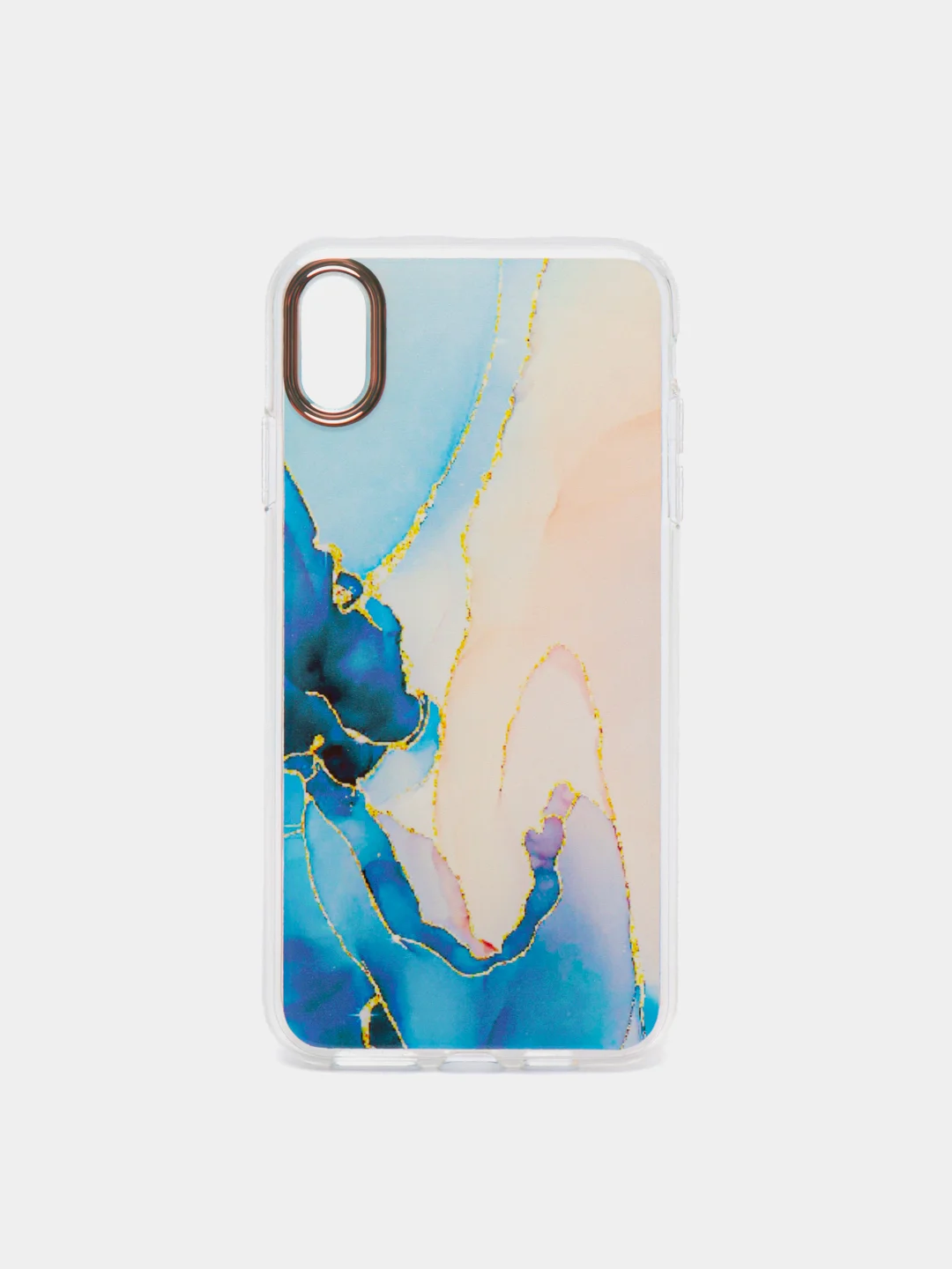 Синий чехол для iPhone Xs Max "Акварель"