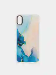 Синий чехол для iPhone Xs Max "Акварель"