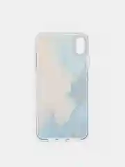 Синий чехол для iPhone Xs Max "Акварель"