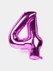 Фуксия воздушный шар "Цифра 4" фуксия 100 см
